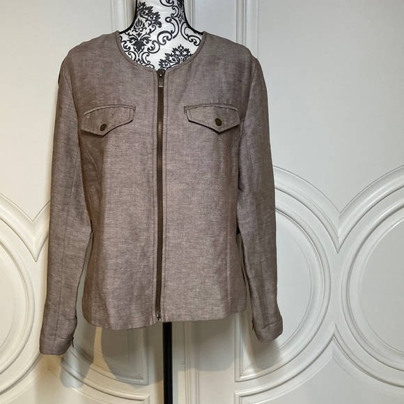 Isaac Mizrahi Linen Blend Jacket Size XL - Picture 1 of 7
